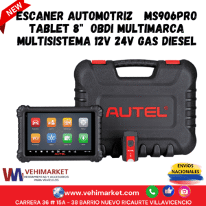 ESCANER MAXISYS MS906PRO MULTIMARCA 12V- 24V GAS DIESEL