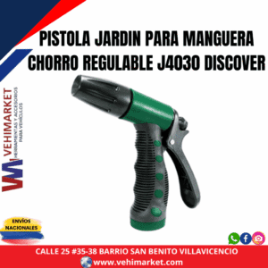 PISTOLA JARDIN PARA MANGUERA CHORRO REGULABLE DISCOVER