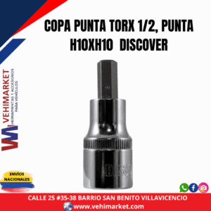 COPA PUNTA TORX 1/2, PUNTA H10XH10 DISCOVER