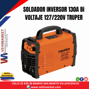SOLDADOR INVERSOR 130A Bi VOLTAJE 127/220V TRUPER