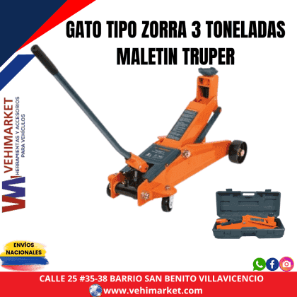 GATO TIPO ZORRA 3 TONELADAS MALETIN TRUPER